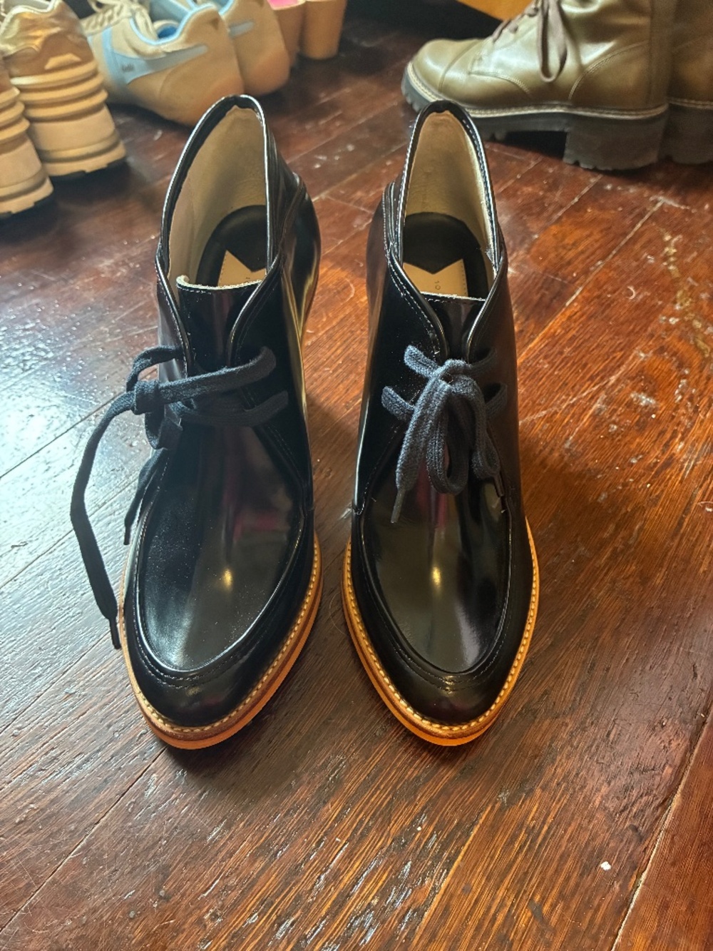 New 10 Crosby Derek Lam perfect tie heel shoes